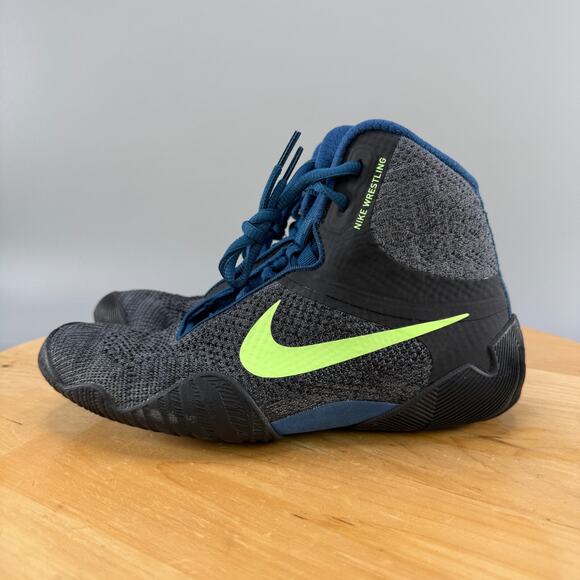 Nike Tawa Wrestling Shoes Mens Size 9 Anthracite Valerian Blue‎ Volt main image 6